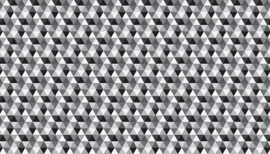 Beyaz ve siyah üçgen arka planı olan soyut geometrik desen. Şablonlar, broşürler, posterler ve afişler için çokgen konsept. Gri mozaik duvar kağıdı.
