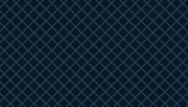 アラビア語のパターンシームレスな背景 幾何学的なイスラム教徒の装飾濃い青の背景 イスラーム的質感のベクトル図 — ストックベクタ
