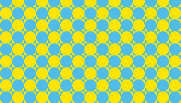 Geometric Light Blue Background Square Circle Pattern Seamless Pop Art — Stock Vector