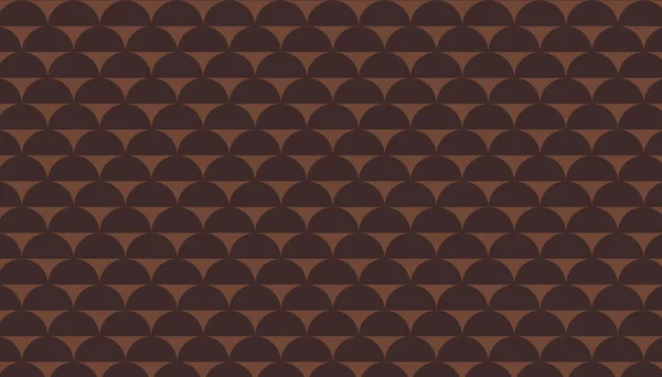 Geometrischer Dunkelbrauner Hintergrund Mit Sich Wiederholendem Kreismuster Nahtlos Vintage Farbkonzept — Stockvektor