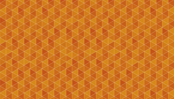 ポリゴンパターンをシームレスに持つ幾何学的なオレンジの背景 三角モザイクの概念 ベクターイラスト — ストックベクタ