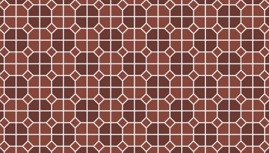 Soyut kahverengi solucan zemin kalıplarını tuğlalar. Tuğla duvar kavramı. Vektör İllüstratörü.