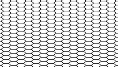 Beyaz arkaplanda altıgen deseni yok. Bal peteği konsepti. Vektör illüstrasyonu.