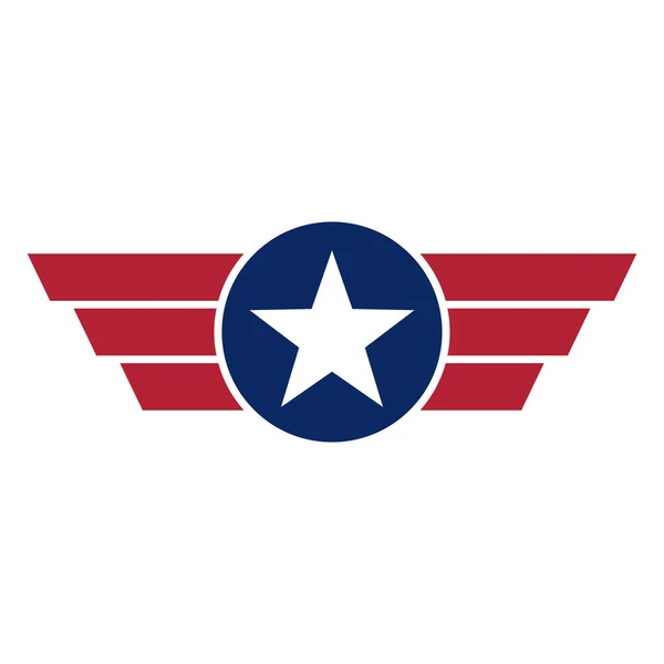 Bandeira Americana Círculo Asa Dia Independência Conceito Dos Eua Ilustração —  Vetores de Stock