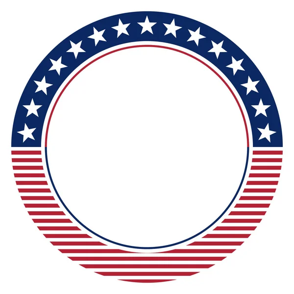 Armação Redonda Bandeira Americana Dia Independência Conceito Dos Eua Símbolo —  Vetores de Stock