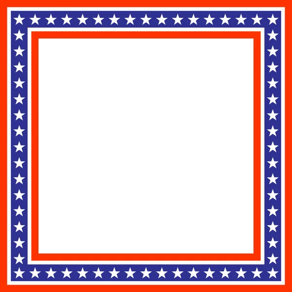 Moldura Quadrada Bandeira Americana Dia Independência Conceito Dos Eua Ilustração —  Vetores de Stock