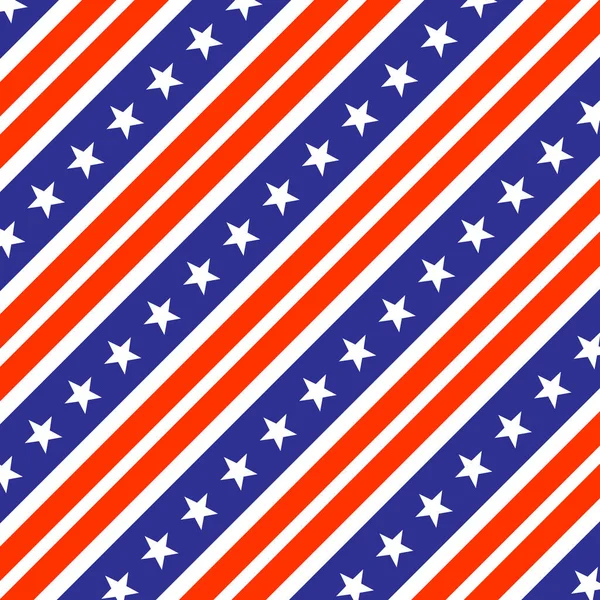 Amerikanska Flaggstjärnor Rand Mönster Bakgrund Begreppet Självständighetsdag Vektor Illustration — Stock vektor