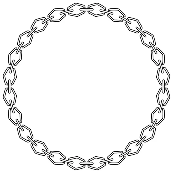 Chain Frame Black Necklace Pattern Vector Illustration — Vettoriale Stock