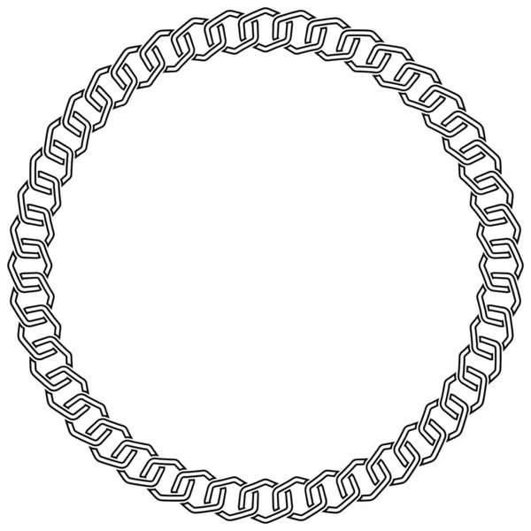 Chain Frame Black Necklace Pattern Vector Illustration — Vettoriale Stock