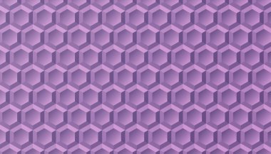 Pastel hexagon pattern background. 3D purple gradient honeycomb wallpaper. Image illustration.