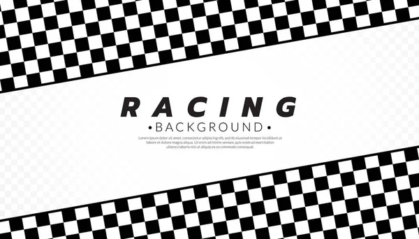 Abstract Checkered Frame Racing Concept Chess Pattern White Background Border —  Vetores de Stock