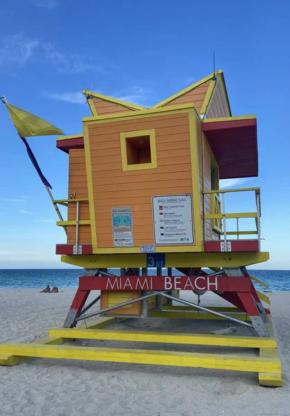 Miami Praia Salva Vidas Torre — Fotografia de Stock