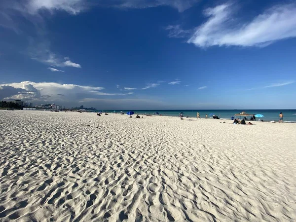 Onde Sabbia Sulla Spiaggia Miami — Foto Stock