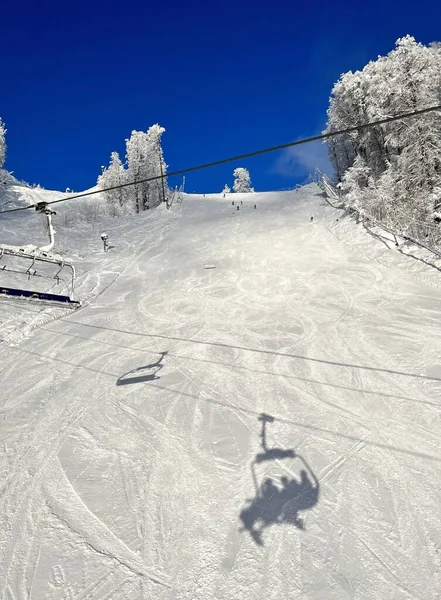 Ski Resort Winter Sunny Day — Stock Photo, Image