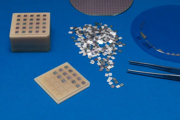 Chip Transistor Alta Potência Acordo Com Esquema Darlington Uma Bolacha — Fotografia de Stock