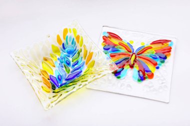 Güzel bir cam ürünü eritiyor cam süslemesi