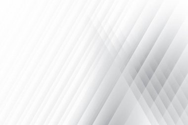 Soyut beyaz ve gri renkli, geometrik şekilli modern tasarım arka planı. Vektör illüstrasyonu.