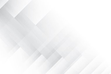 Soyut beyaz ve gri renkli, geometrik şekilli modern tasarım arka planı. Vektör illüstrasyonu.