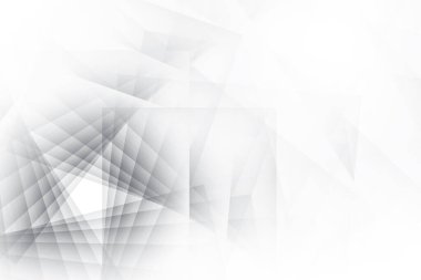 Soyut beyaz ve gri renkli, geometrik şekilli modern tasarım arka planı. Vektör illüstrasyonu.