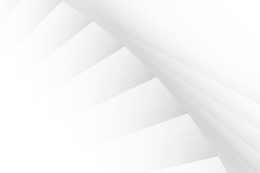 Soyut beyaz ve gri renkli, geometrik şekilli modern tasarım arka planı. Vektör illüstrasyonu.
