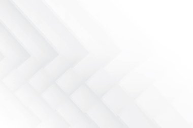 Soyut beyaz ve gri renkli, geometrik şekilli modern tasarım arka planı. Vektör illüstrasyonu.