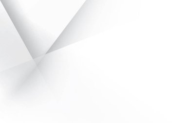 Soyut beyaz ve gri renkli, geometrik şekilli modern tasarım arka planı. Vektör illüstrasyonu.