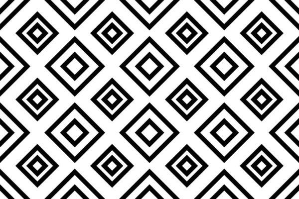 黒と白の色の背景 長方形 正方形の形状を持つシームレスなパターン ベクターイラスト — ストックベクタ