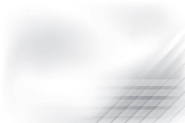 Soyut beyaz ve gri renkli, geometrik şekilli modern tasarım arka planı. Vektör illüstrasyonu.