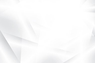 Soyut beyaz ve gri renkli, geometrik şekilli modern tasarım arka planı. Vektör illüstrasyonu.