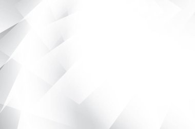 Soyut beyaz ve gri renkli, geometrik şekilli modern tasarım arka planı. Vektör illüstrasyonu.