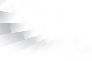 Soyut beyaz ve gri renkli, geometrik şekilli modern tasarım arka planı. Vektör illüstrasyonu.