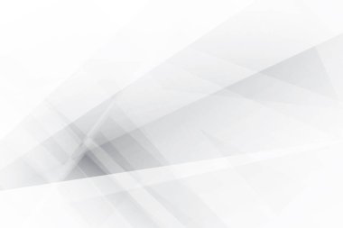 Soyut beyaz ve gri renkli, geometrik şekilli modern tasarım arka planı. Vektör illüstrasyonu.