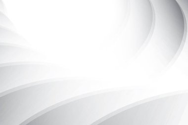 Soyut beyaz ve gri renkli, geometrik şekilli modern tasarım arka planı. Vektör illüstrasyonu.