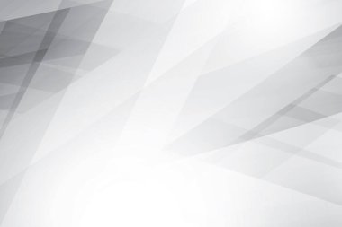 Soyut beyaz ve gri renkli, geometrik şekilli modern tasarım arka planı. Vektör illüstrasyonu.