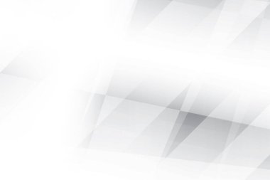 Soyut beyaz ve gri renkli, geometrik şekilli modern tasarım arka planı. Vektör illüstrasyonu.