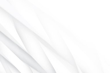 Soyut beyaz ve gri renkli, geometrik şekilli modern tasarım arka planı. Vektör illüstrasyonu.