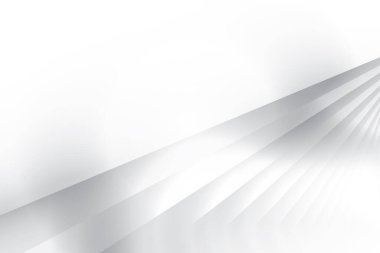 Soyut beyaz ve gri renkli, geometrik şekilli modern tasarım arka planı. Vektör illüstrasyonu.