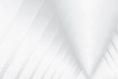 Soyut beyaz ve gri renkli, geometrik şekilli modern tasarım arka planı. Vektör illüstrasyonu.