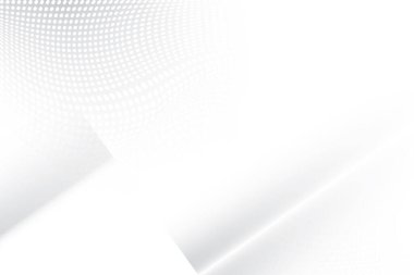 Soyut beyaz ve gri renkli, geometrik şekilli modern tasarım arka planı. Vektör illüstrasyonu.