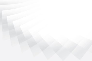 Soyut beyaz ve gri renkli, geometrik şekilli modern tasarım arka planı. Vektör illüstrasyonu.