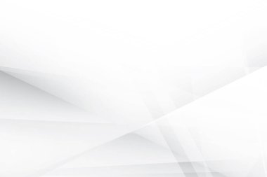 Soyut beyaz ve gri renkli, geometrik şekilli modern tasarım arka planı. Vektör illüstrasyonu.