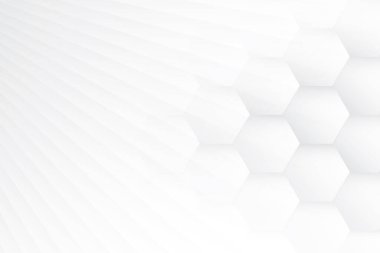 Soyut beyaz ve gri renkli, geometrik şekilli modern tasarım arka planı. Vektör illüstrasyonu.