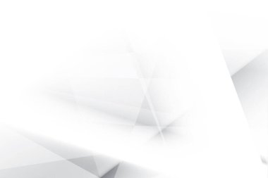 Soyut beyaz ve gri renkli, geometrik şekilli modern tasarım arka planı. Vektör illüstrasyonu.