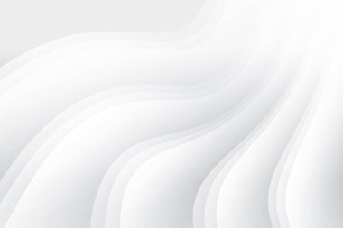 Soyut beyaz ve gri renkli, geometrik şekilli modern tasarım arka planı. Vektör illüstrasyonu.