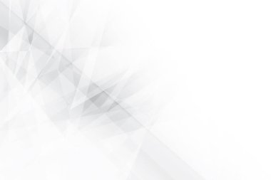 Soyut beyaz ve gri renkli, geometrik şekilli modern tasarım arka planı. Vektör illüstrasyonu.