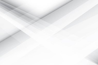 Soyut beyaz ve gri renkli, geometrik şekilli modern tasarım arka planı. Vektör illüstrasyonu.