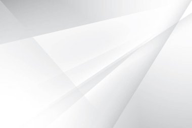 Soyut beyaz ve gri renkli, geometrik şekilli modern tasarım arka planı. Vektör illüstrasyonu.