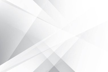 Soyut beyaz ve gri renkli, geometrik şekilli modern tasarım arka planı. Vektör illüstrasyonu.