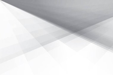 Soyut beyaz ve gri renkli, geometrik şekilli modern tasarım arka planı. Vektör illüstrasyonu.