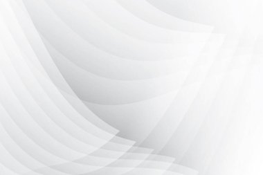 Soyut beyaz ve gri renkli, geometrik şekilli modern tasarım arka planı. Vektör illüstrasyonu.